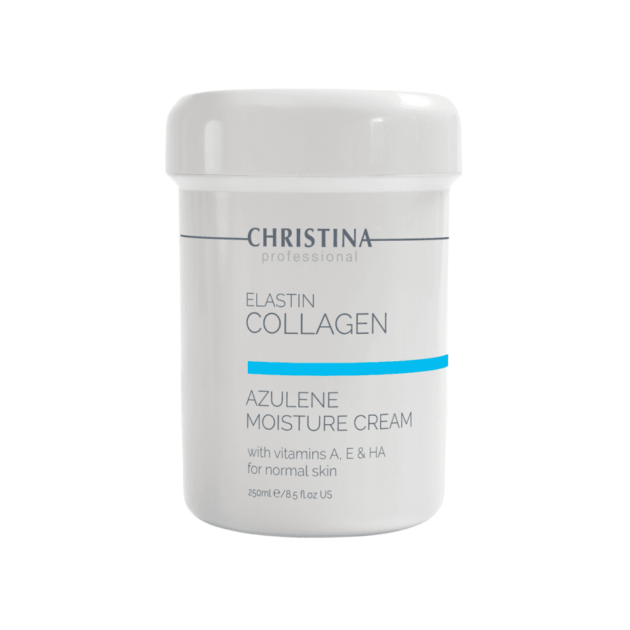 Азуленовий зволожувальний крем для нормальної шкіри Christina Elastin Collagen Azulene Moisture Cream 250 мл