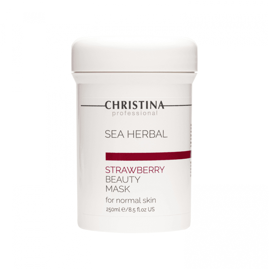 Полунична маска краси для нормальної шкіри Christina Sea Herbal Beauty Mask Strawberry, 250 мл