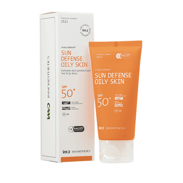 Сонцезахисний крем для жирної шкіри SUN DEFENSE SPF 50+ Innoaesthetics 60 мл
