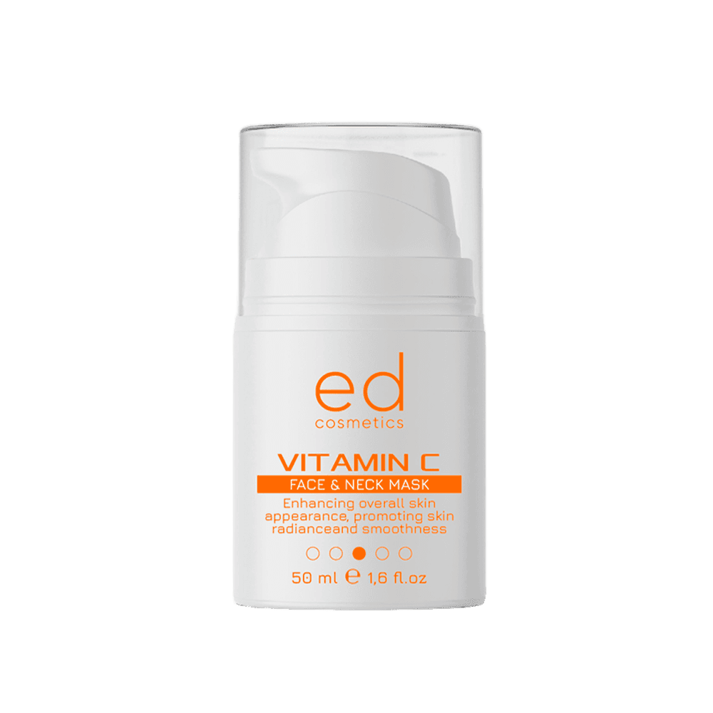 Маска для обличчя та шиї з вітаміном C ED Cosmetics Vitamin C Face & Neck Mask, 50 мл