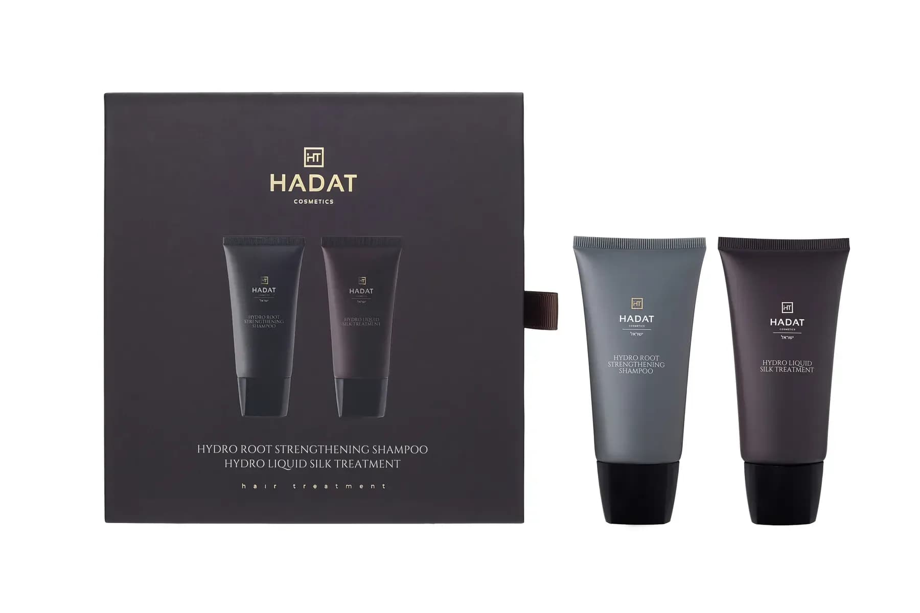 Подарунковий набір для росту волосся Hadat Hydro Root Strengthening Shampoo + Liquid Silk Treatment, 70 мл