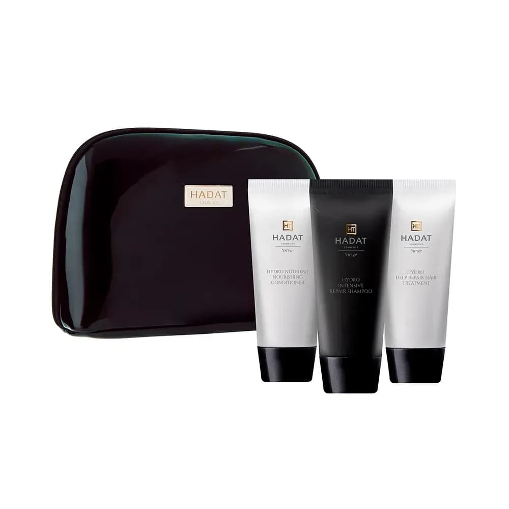 Відновлювальний набір для волосся Hadat Cosmetics Hydro Repair Hair Set з косметичкою, 3×70 мл