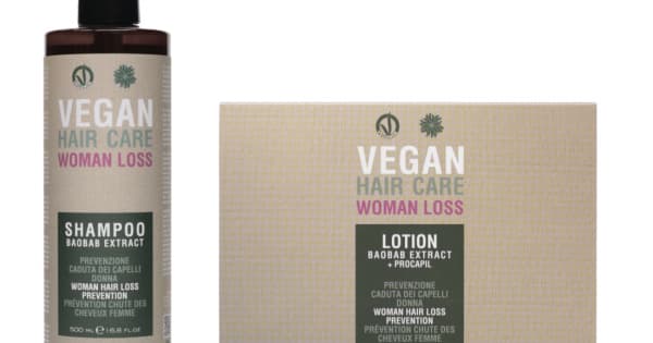 Лікувальний набір проти випадіння волосся Raywell Envie Vegan Woman Loss (шампунь + лосьйон в ампулах)
