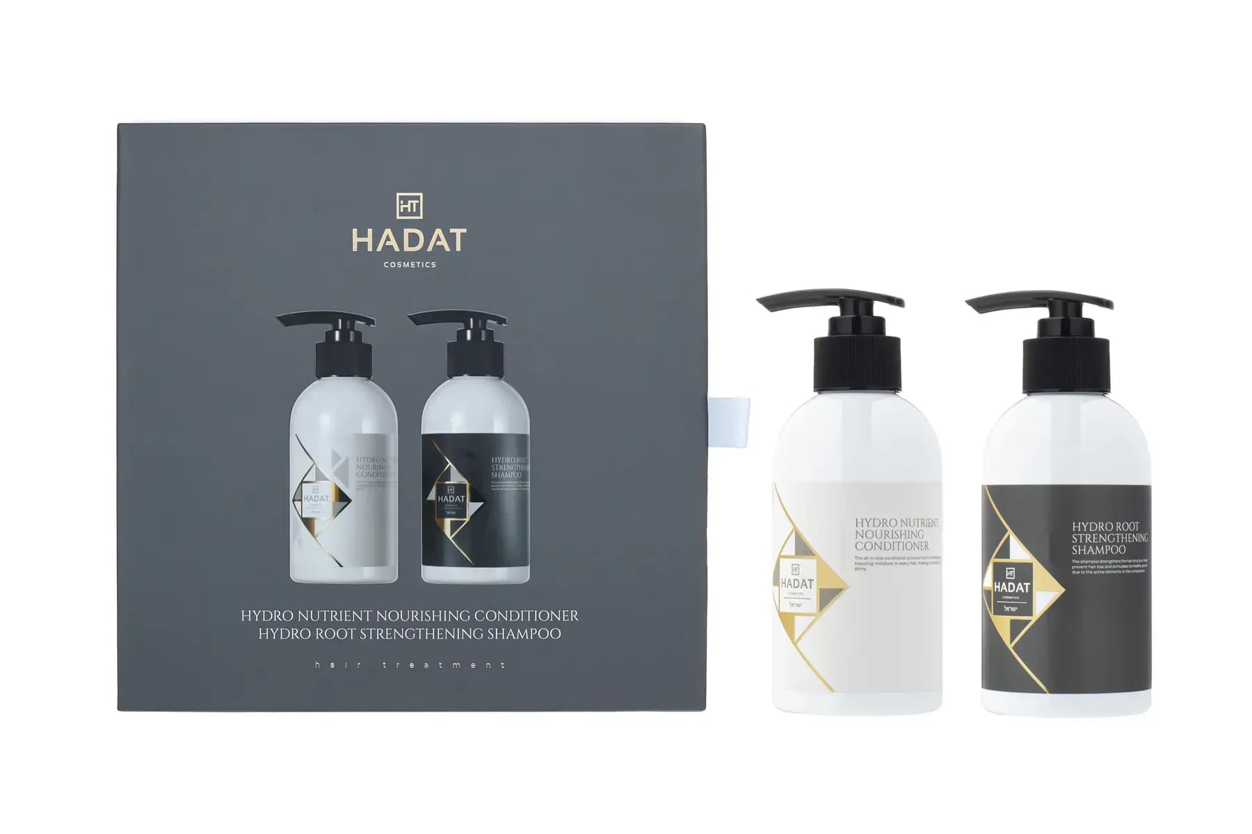 Подарунковий набір для росту волосся Hadat Hydro Root Strengthening шампунь + кондиціонер, 250ml+250ml