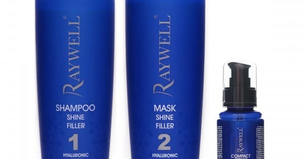 Набір для інтенсивного блиску та зволоження Raywell Shine Filler (шампунь 1000 мл + маска 1000 мл + сироватка 80 мл)
